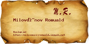Milovánov Romuald névjegykártya